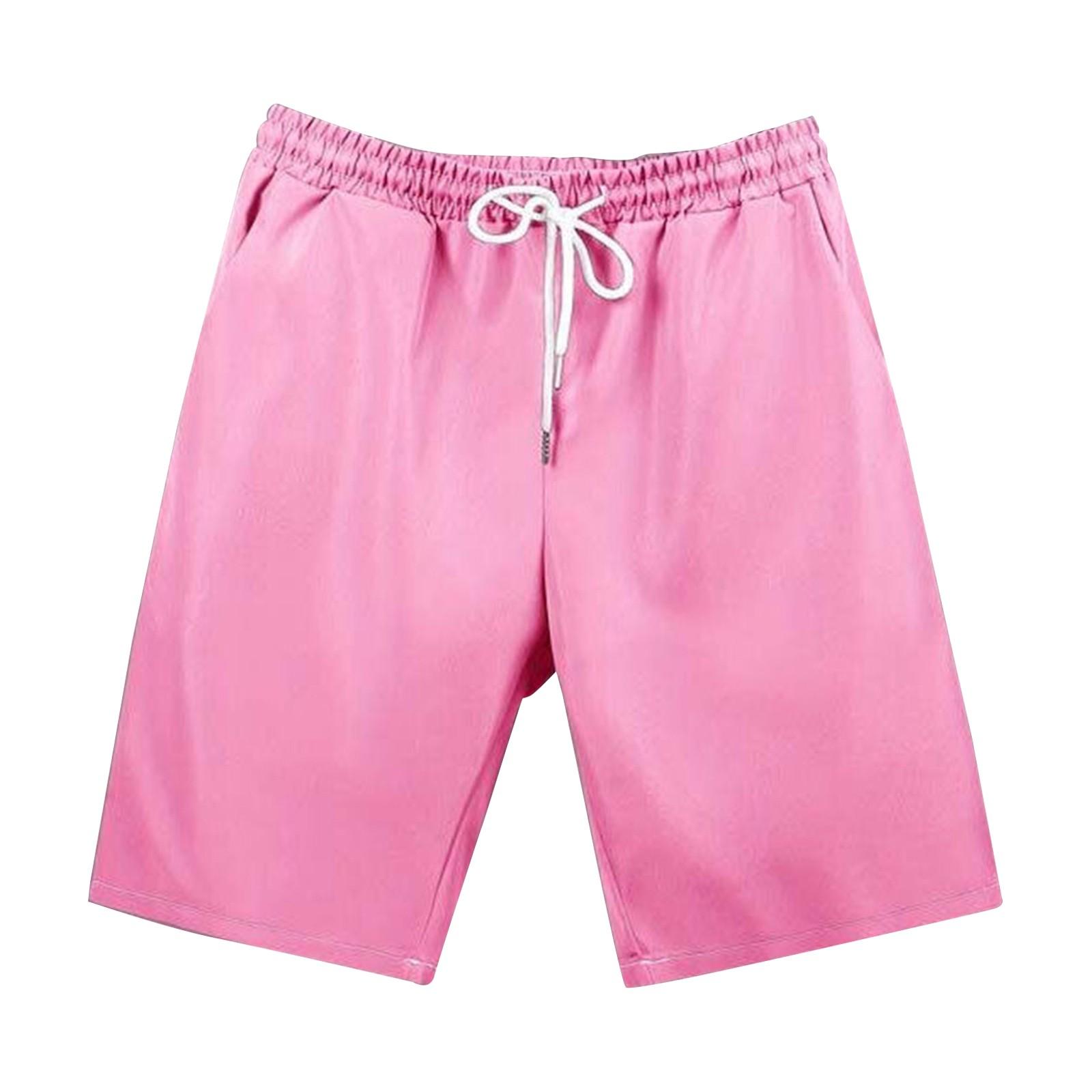 

Men s Lightweight Quick-Dry Swim Trunks with Elastic Waistband and Drawstring, Ideal for Beach and Pool Activities XL розовый