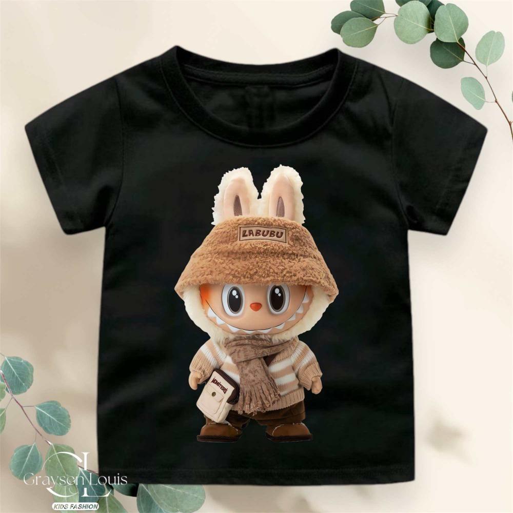 Unisex Children's T-shirt Girl/boy Short-sleeved Rag Doll Pattern Size 100-160cm