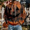 Men's Halloween Hoodie with Pocket, Casual Comfortable Pullover Sweatshirt for Everyday Wear