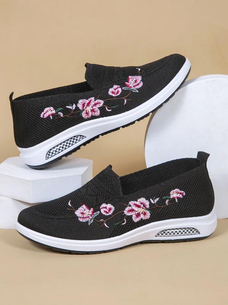Spring new women's sports shoes, fashionable, breathable, lightweight, non-slip, wear-resistant, casual sports shoes, flat shoes