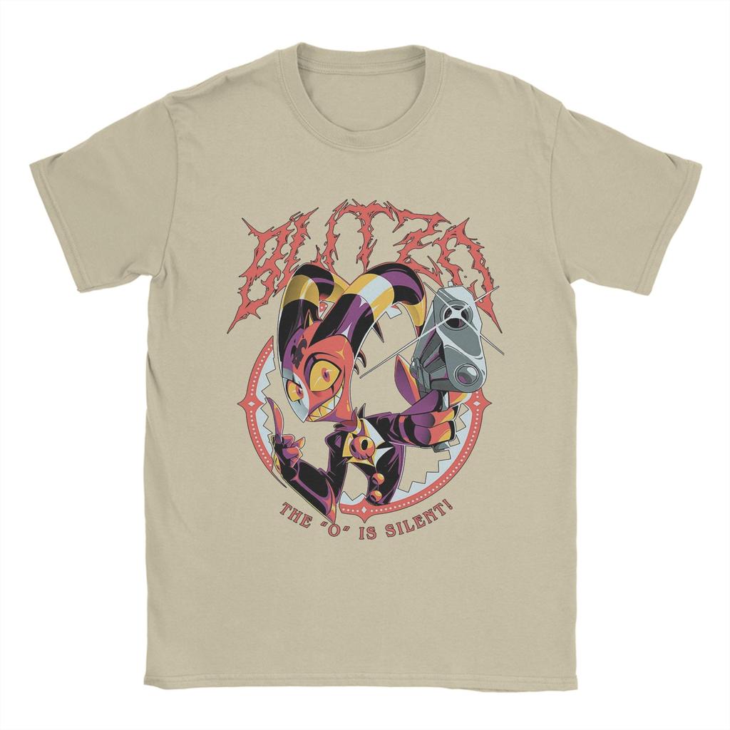 Blitzo Hazbins Hotels T-Shirt for Men Awesome Pure Cotton Tee Shirt Round Collar Short Sleeve T Shirt Summer Tops