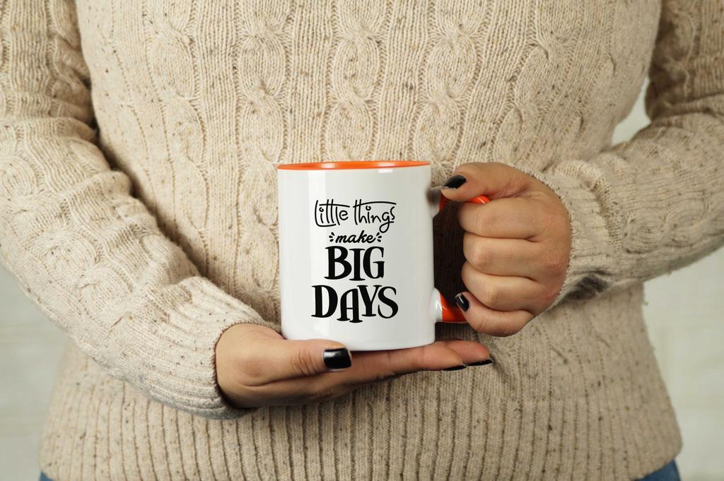 Inkdotpot Little Things Make Big Days Encouragment Motivational Positivity Vibes Quotes Birthday Gift For Employee Boss Coworkers  - 11Oz