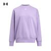 Under Armour UA Rival Fleece OS Crew Fashion Comfortable Casual Sweatshirt Women Sweatshirt Purple 1386463-538