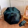 1 Stück Katzen Schmetterlinge Automatischer Regenschirm - Geeignet für Reisen Outdoor Tragbarer Regenschirm Geburtstagsgeschenk Tägliche Notwendigkeiten
