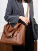 Women's Crossbody Tote - Trendy Soft Leather Large-Capacity Shoulder Bag for Middle-Aged Women