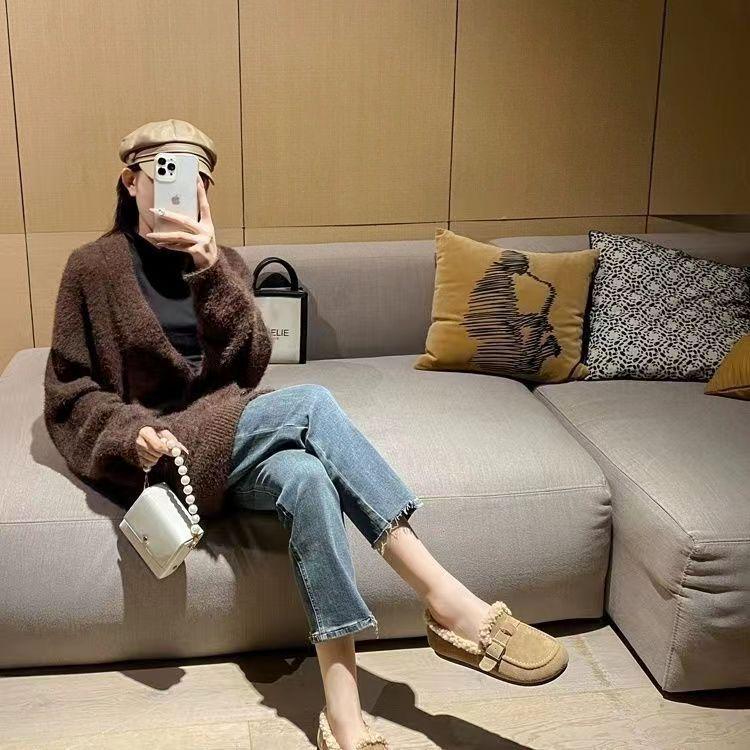 Birkenstock Women's Size 34 Winter Slip-On Furry Shoes - 2025 New Style with Soft Sole for Big Toe Comfort and Pregnant Women