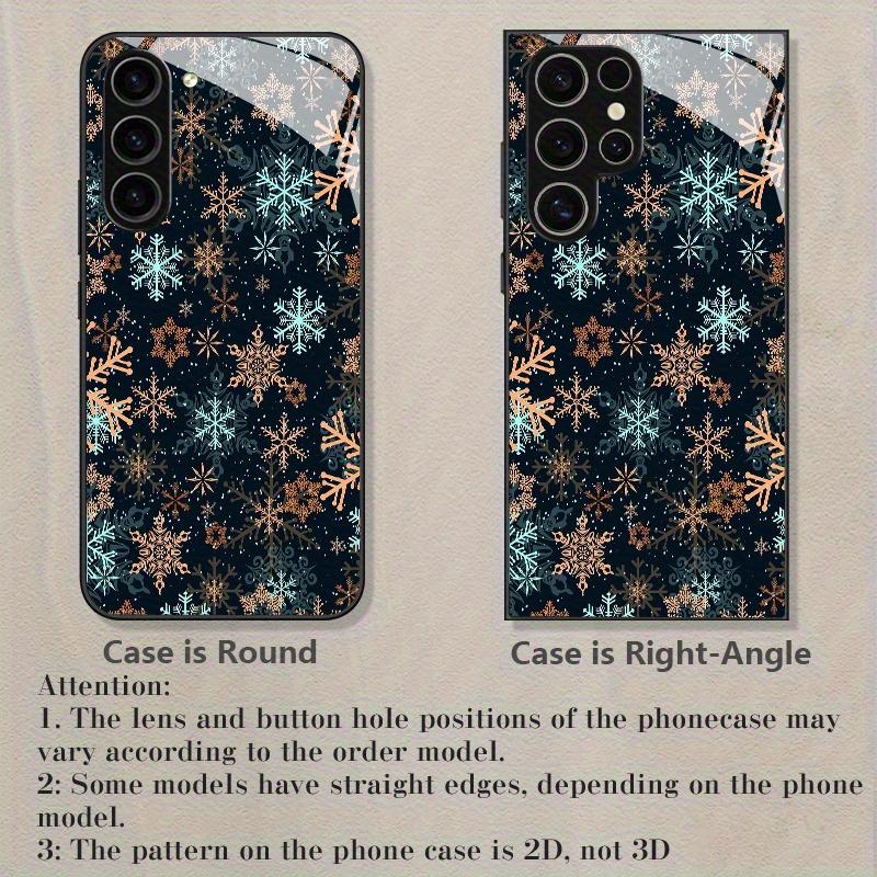 Phone Case Glass TPU PhoneCase for Samsung Galaxy S26 S25 S24 S23 S22 S21 FE,Ultra,Plus Dropresistant Snowy Landscape at Night