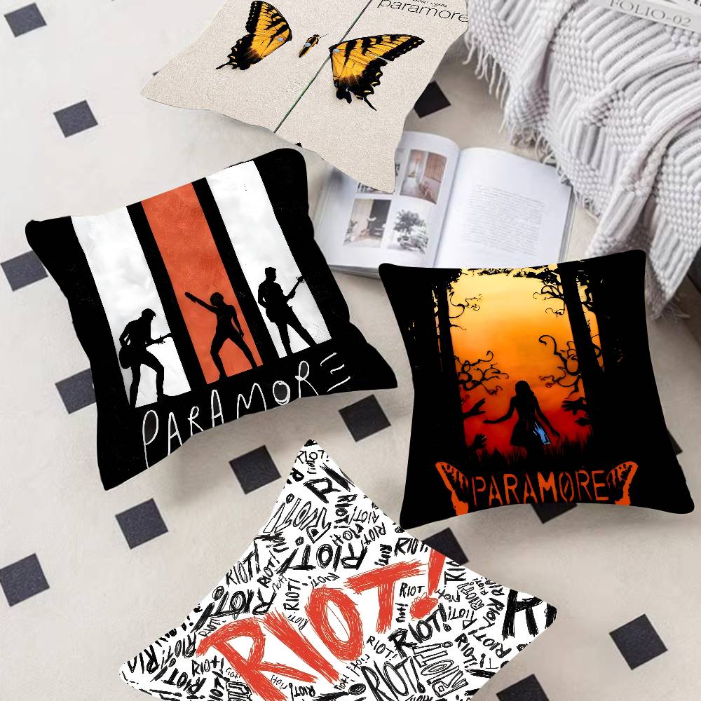 Band Paramore Logo Cushion Cover Inches Farmhouse Decor Home Throw Pillow Covers For Couch Decorations