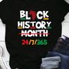 Lightweight Soft Casual Summer Top Polyester Fabric Black History Month Short Sleeve Crew Neck Geometric Pattern