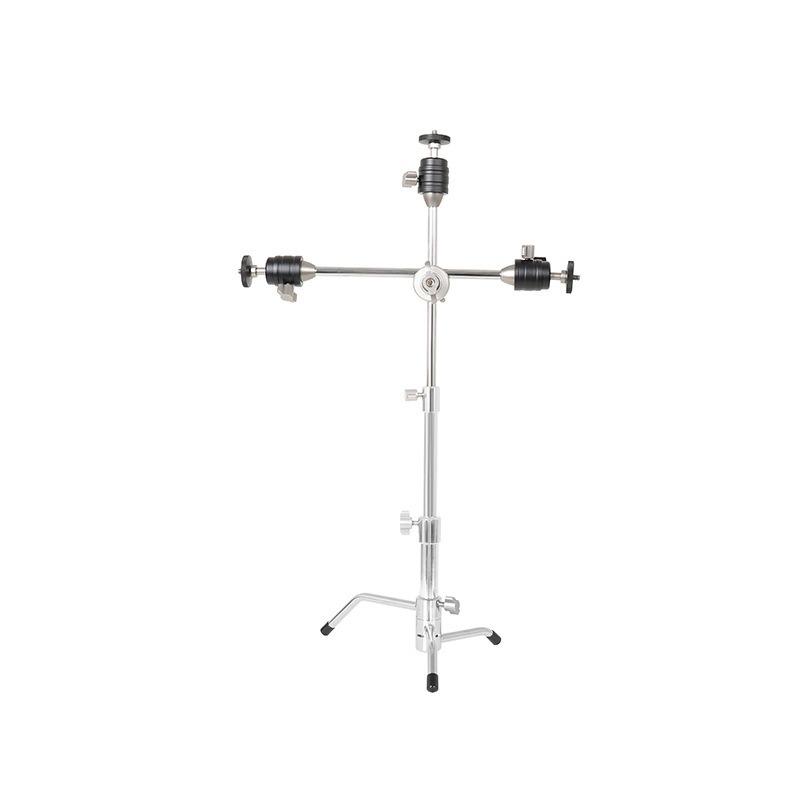 C-shaped Stainless Steel Mini Desktop Live Streaming Tripod Cantilever Camera Small Portable Outdoor Stand