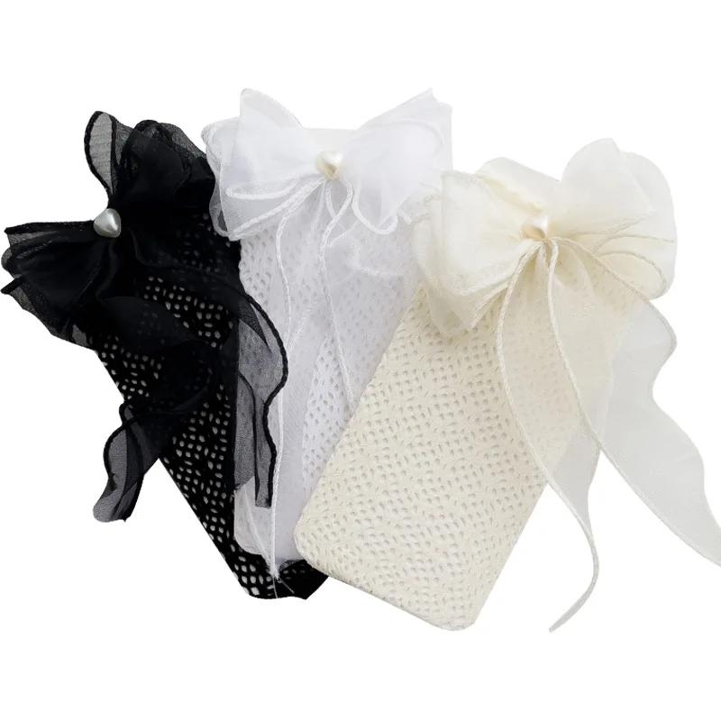 Summer Children Girl Sock Fashion Fishnet JK Lolita Bow Calf Sock for Kids Girl Thin Breathable Mesh Knee High Sock for Toddler