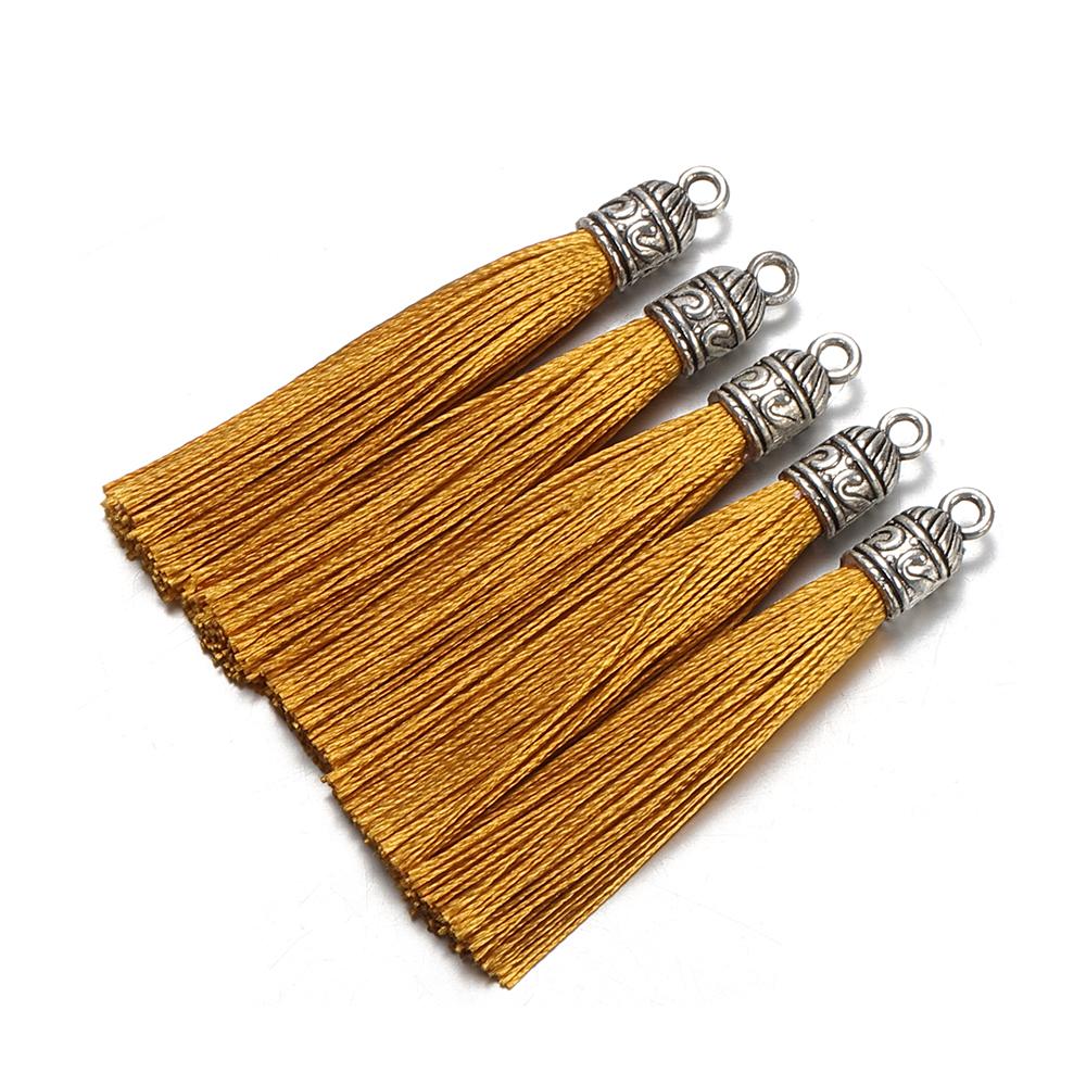 10-20pcs 5cm Mix Silk Tassel with Caps Tassels Pendants DIY Earrings Charm for Jewelry Making Components Accessories DIY