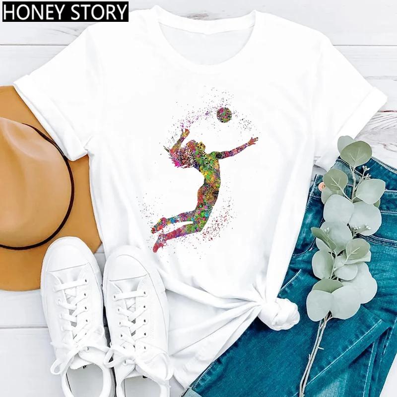 Gymnastik Ballerina Tänzerin T-Shirt Aquarell Gymnastik Ballett Tänzerin Druck T-Shirt Frauen Grafik T-Shirts Ästhetische Kleidung