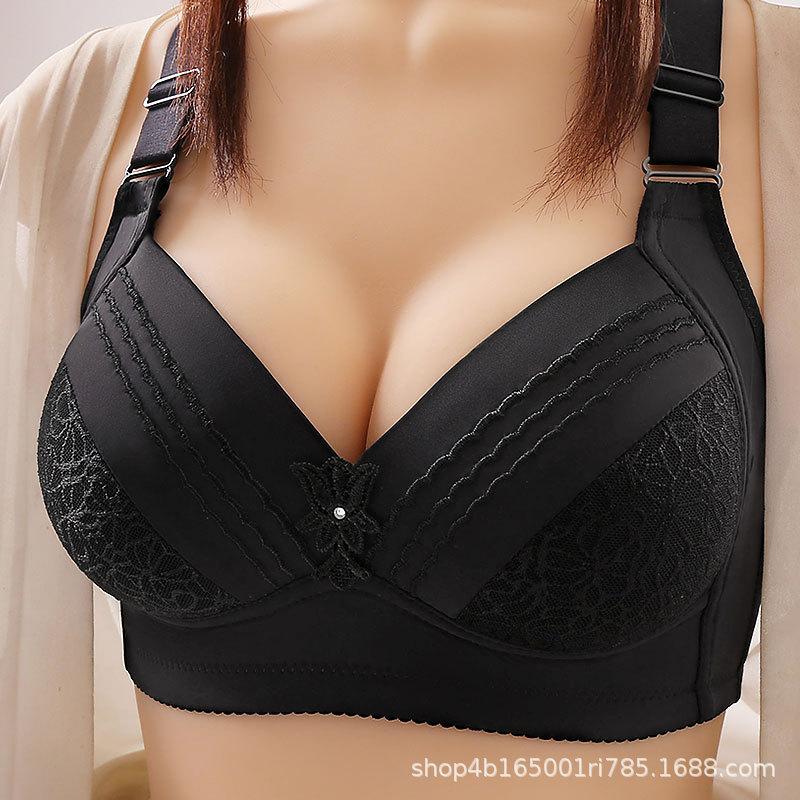 New Spot Large Size Thin Non-magnetic Non-steel Ring Beautiful Back Underwear Comfortable and Breathable Adjustment Breathable Mother Bra
