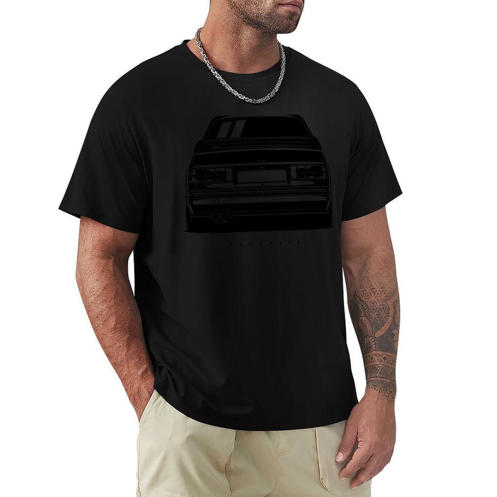 Classic Oldschool 3 Series Car Illustration Tshirt Holiday Casual Short Sleeve Top