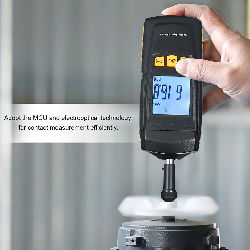 Digital Tachometer Handheld Contact Motor Tachometer LCD Speedometer Tach RPM  Teste Electrical Machine Rotate Speed