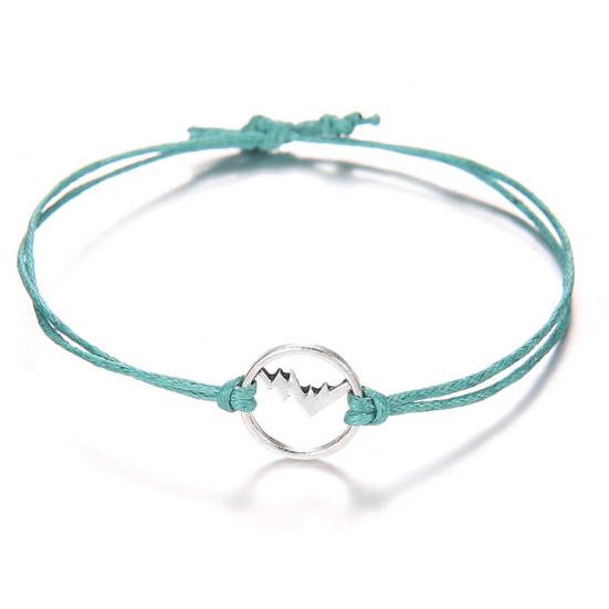 4Pcs/Set Boho Women Multicolor Multilayer Hollow Mountain Charm Bracelet Jewelry