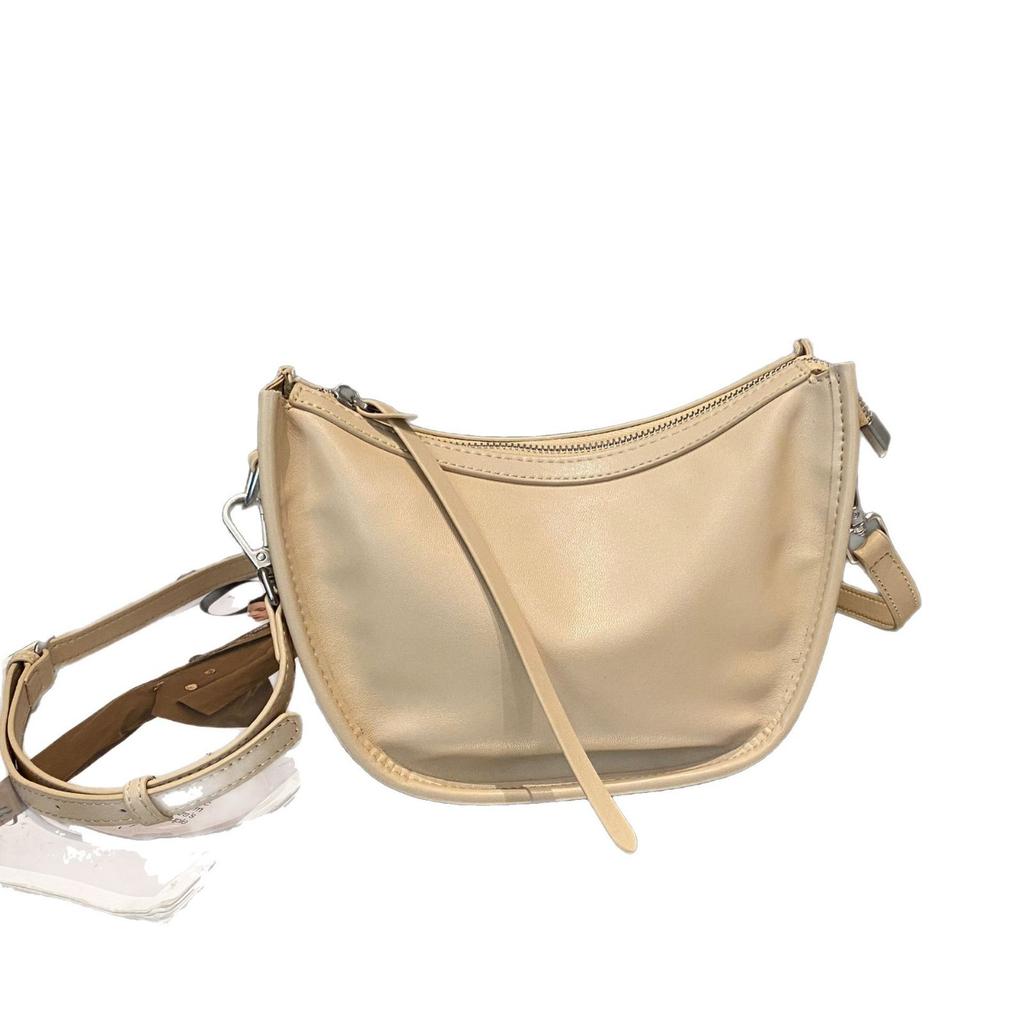 Rindsleder Damen, Einseitige Umhängetasche, Schlichte Mode-Tasche, Mädchen Muscheltasche, Tasche mit großem Fassungsvermögen