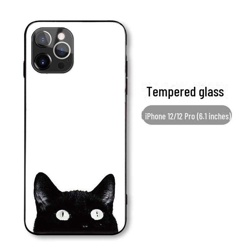 

Чехол в холодном стиле с изображением кота для iPhone XS, 678, 15 Pro, 8 и SE2 Apple 14