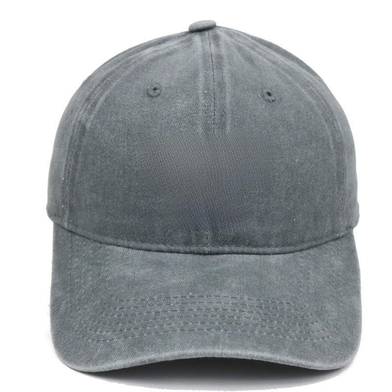 Vintage Water Wash Cotton Baseball Cap With Embroidered Letters For Outdoor Sun Protection