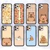 Cute Cartoon Capybara PC+TPU Shockproof Protective Phone Case For iPhone17 14 15 16 Pro Max 13 12 11 17 Air
