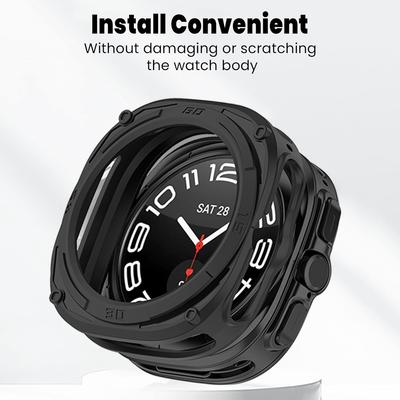 Case for Samsung Galaxy Watch Ultra 47MM Case Cover (2025/2024), Colorful Shock-Proof Silicone Protective Bumper Shell Protector Sleeve for Galaxy