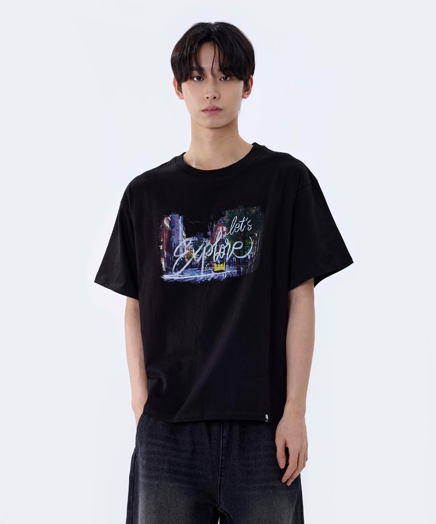 GHOST REPUBLIC City Pop Graphic Short Sleeve T-Shirt 2 Colors Gt-391