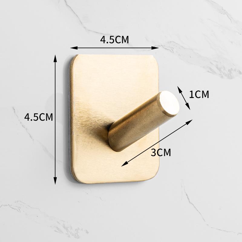 Traceless 304 Stainless Steel Adhesive Hook for Bathroom & Kitchen