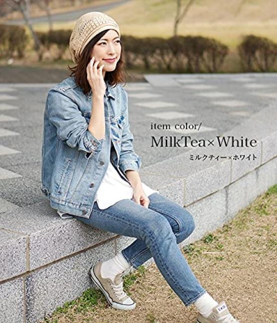 Stylish Medical Hat for and Autumn Cotton Knit Hat for Women Suitable for Outdoor Summer Knit Large Covers Gray X [hanahana15] Spring, Summer, - 100%