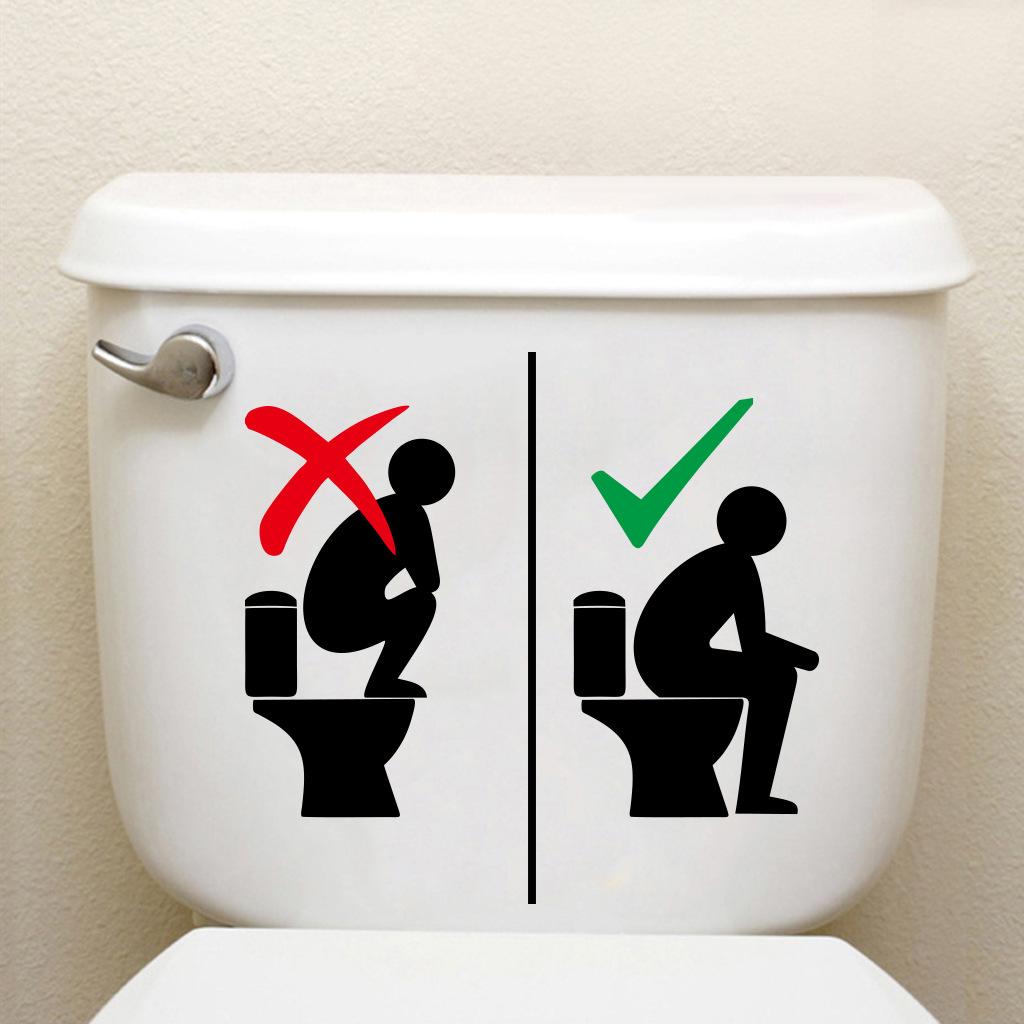 3D Προσωπικότητα Αφαιρούμενα Αυτοκόλλητα Τουαλέτας Διακόσμηση Μπάνιου Τουαλέτας Αυτοκόλλητα Τοίχου