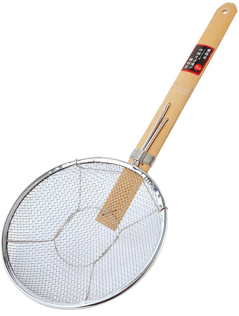 HONEY COOK Arkland Sakamoto Bamboo Handle Soba Type 0675 Fryer, A, 21cm,