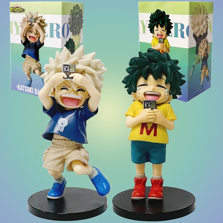 Fashnics New My Hero Academia Childhood Izuku Midoriya / Childhood Katsuki Bakugo Figure Model Decoration Doll