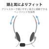 ELECOM Headset, USB Wired, with Microphone, Lightweight, Long-lasting, for Web Conferencing, Teleworking [Compatible with LINE, Skype, Windows, and