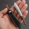 NEW Mini Stainless Steel EDC Knife Portable Outdoor Camping Unboxing Keychain Knife with Leather Case Holiday Gift