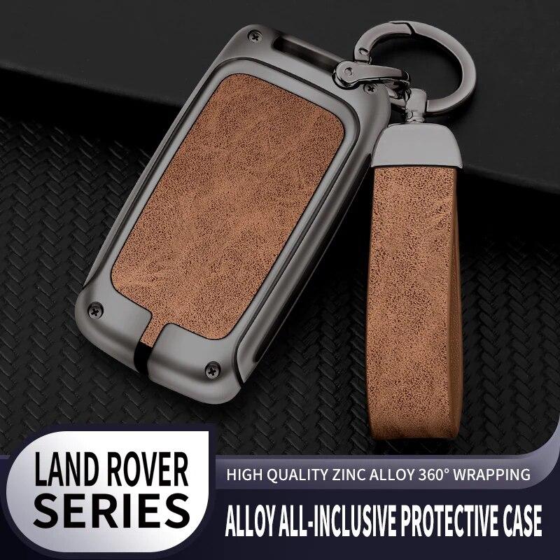 Metal Leather Car Key Case Cover for Land Rover Range Rover Discovery 5 Sport 20 18 2019 for Jaguar XEL E-PACE 2019 Accessories
