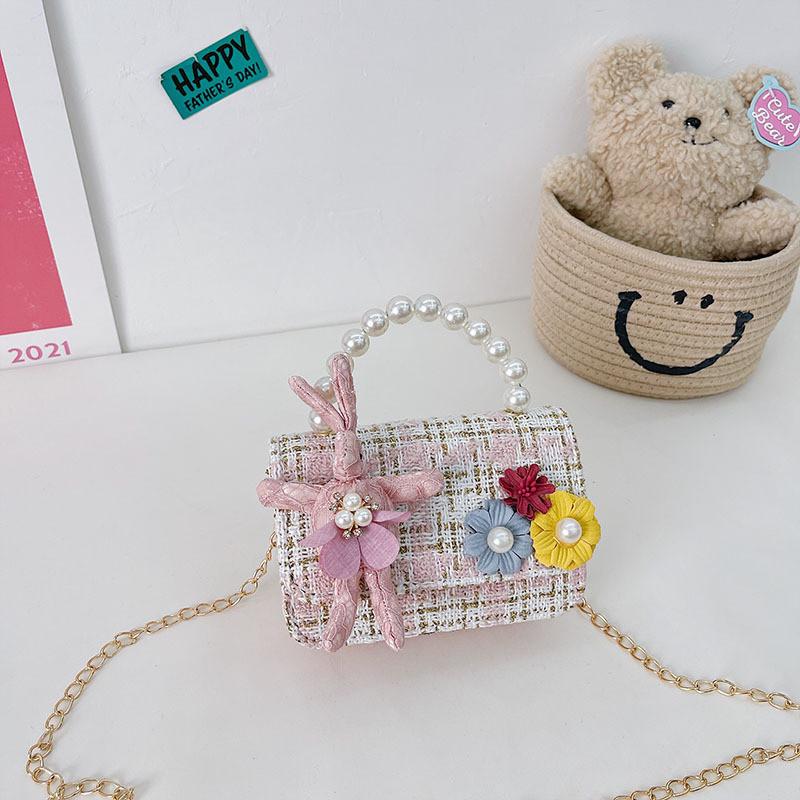 Stylish Kids Crossbody Bag With Bowknot Pearl Detail Charming Chic Design For Little Girls