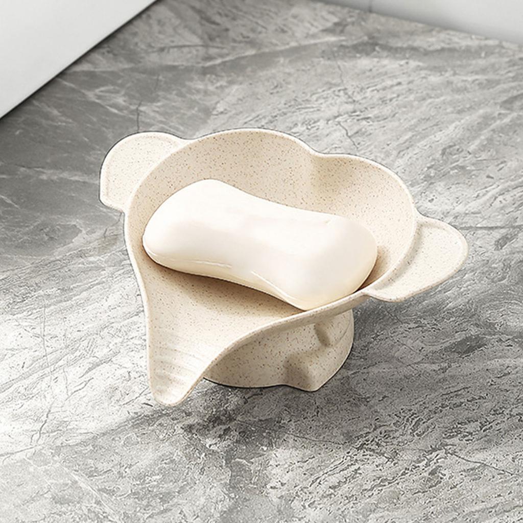 Mydelniczka Mały Słoń Uchwyt na Mydło PP Klasy Spożywczej Słoma Pszeniczna do Zabawy w Mycie Rąk przez Dzieci Tacka na Mydło 2 SZT.