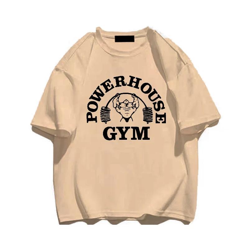 2025 New Summer Gym T-shirt 100 Cotton Oversized Women's T-shirt Graphic Sports Men's T-shirt High Quality Men's Clothing