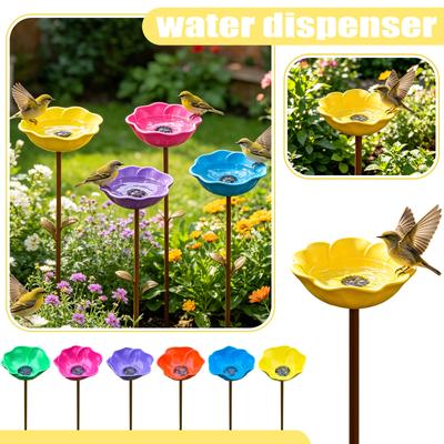 Handmade Metal Garden Stakes, Bee Watering Stations, Garden Bee Baths, Metal Bee Water Feeders With Floral Patterns