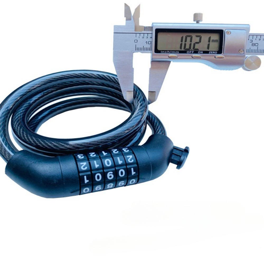 Lock Mountain Bike Five Digit Password Lock Bicycle Password Lock Steel Wire Chain Lock Riding Accessories