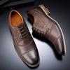 Fashion 2025 Spring New Men's Business Dress Shoes Genuine Leather England Fashion Casual Oxfords Shoes Classic Three Colors Size 7.5-13