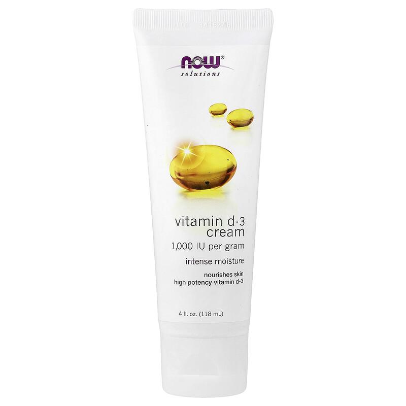 Solutions, Vitamin D-3 Cream, 4 Fl Oz (118 Ml)