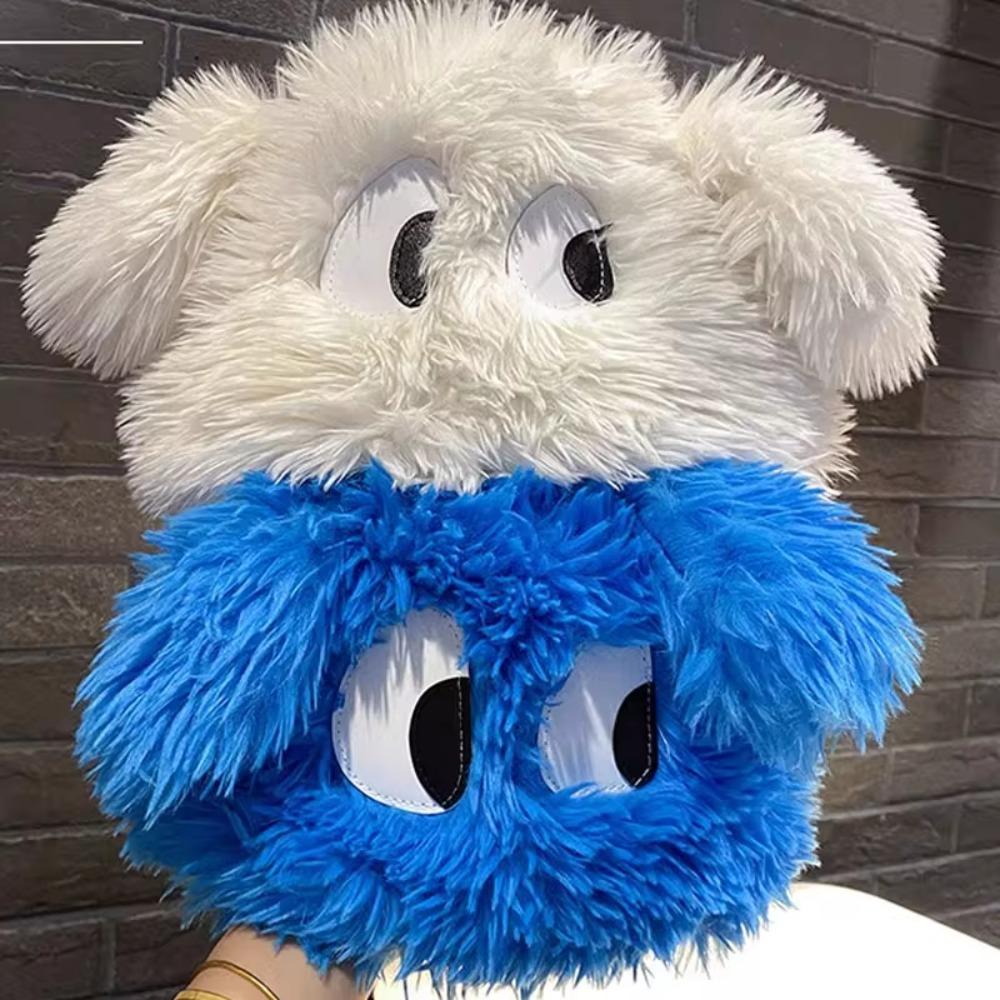 Niedliche Große Augen Plüsch Warme Mütze Süße Strickmütze Koreanisches Mädchen Plüsch Strickmütze Winter