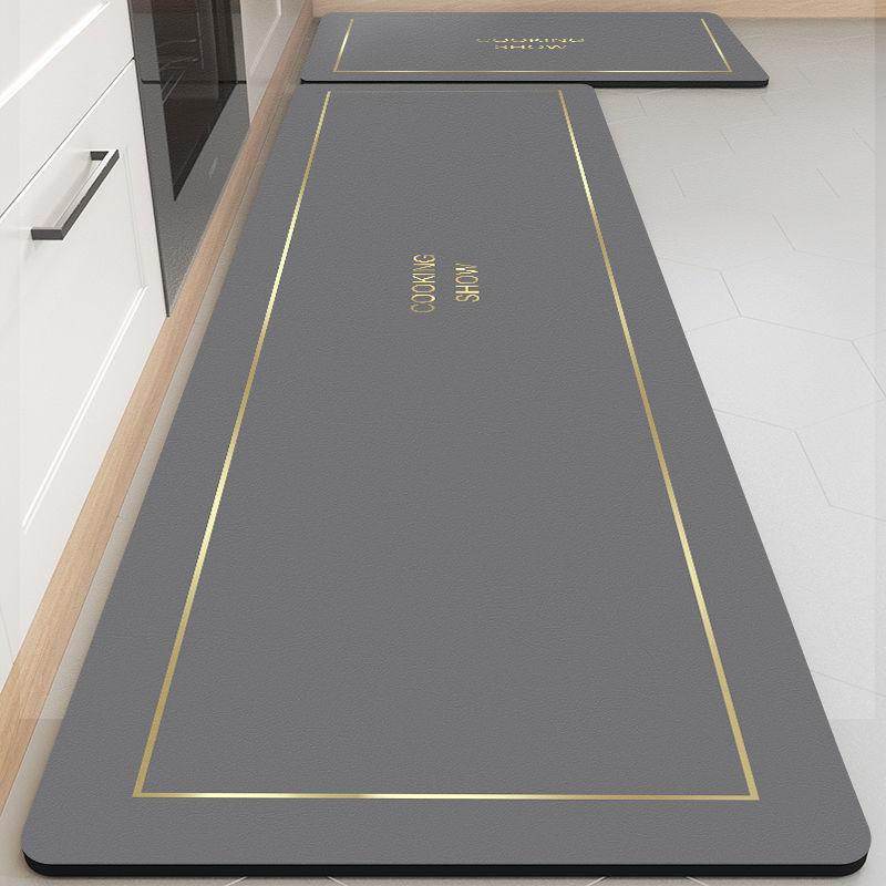 Light Luxury Diatom Mud Mat Nordic Wind Household Long Strip Absorbent Oil Absorption Non-slip Foot Mat Dirty Kitchen Mat