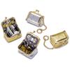 Mini Jewelry Case for Women Fashion Kiss Lock Key Storage Pouch Portable Coin Purse Pendant Necklace Earrings Jewelry Box Bag