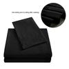 Soft Bed Sheets Set Bedspread Deep Pocket High Quality Bedding Set Black TWIN Size 3Pcs