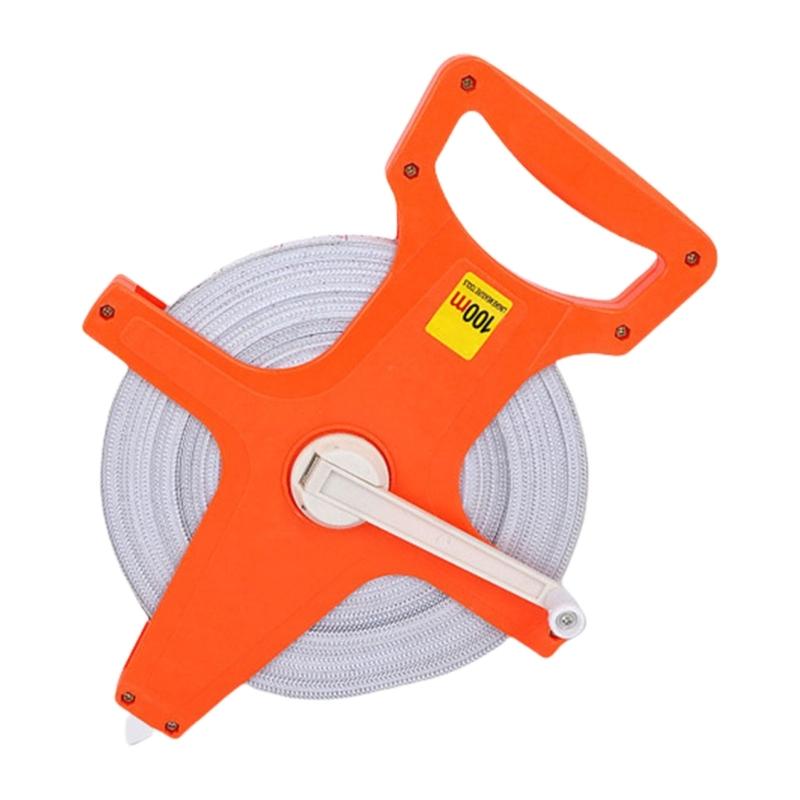 Meter Open Reel Fiberglass Tape Measure Yard Measuring Tape for Sports Field, Outdoor, Engineer Measuring Reel