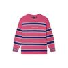Fleece Striped Round Neck Pullover Sweater Women Sweater Pink F11U346401RPK