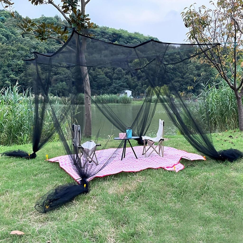 Summer Outdoor Camping Mosquito Net Easy Installation Corner Mounting Portable Netting Travel Mesh Bed Curtain Net