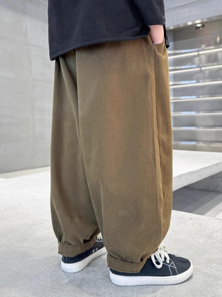 Boys' Casual Wide-Leg Pants - Autumn 2025: Trendy Loose Fit for Kids